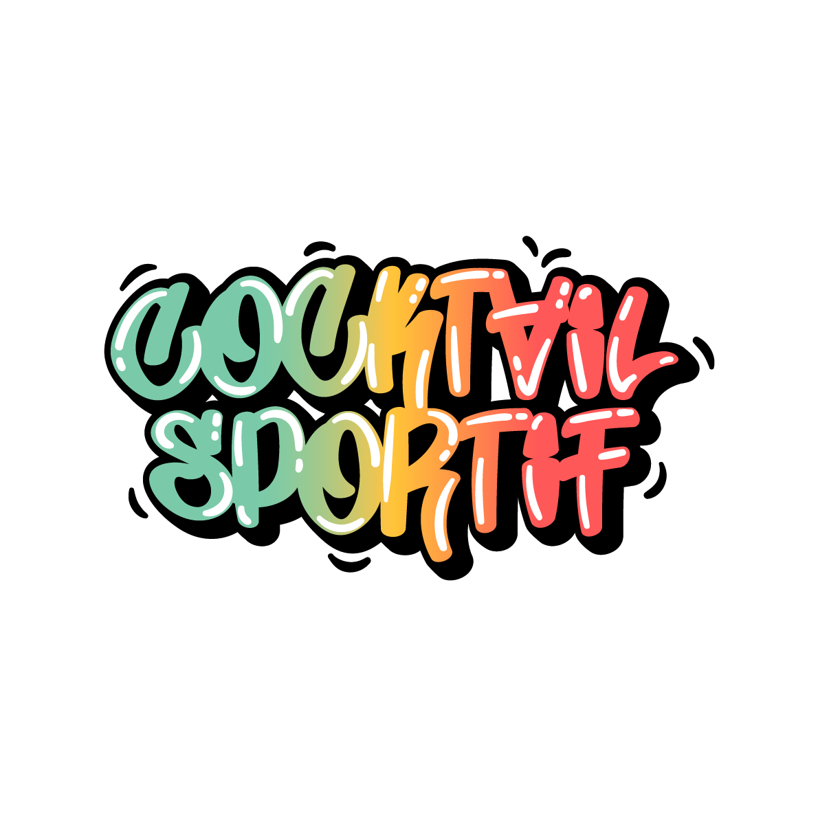 logo cocktail sportif couleurs